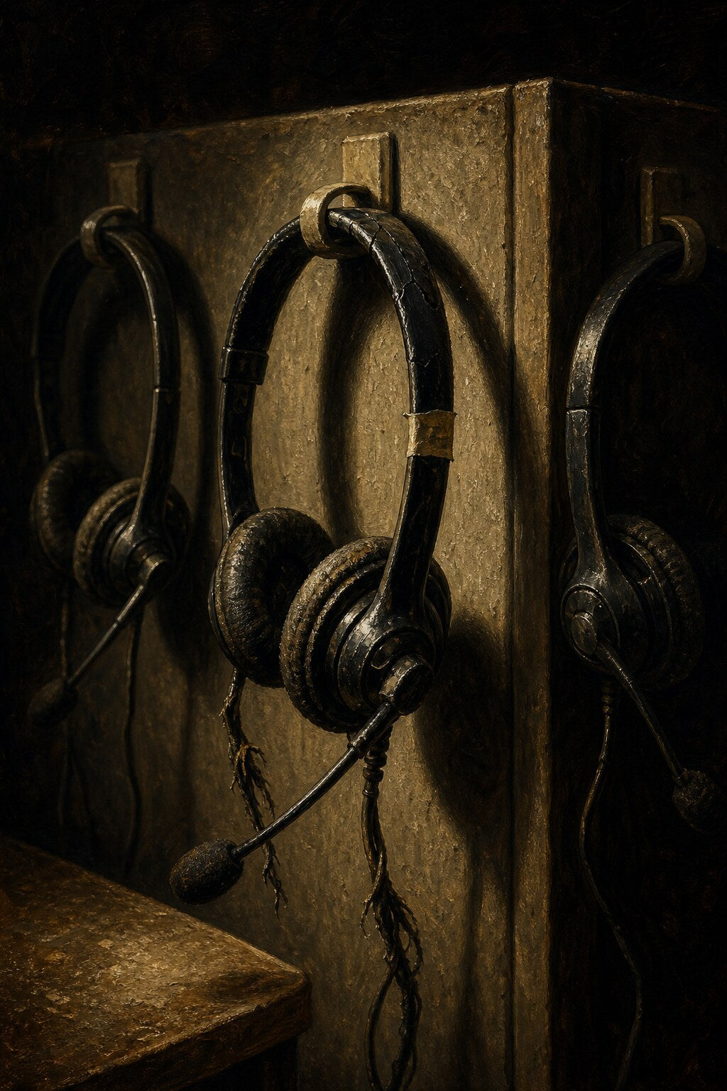 The Headsets Left Hanging