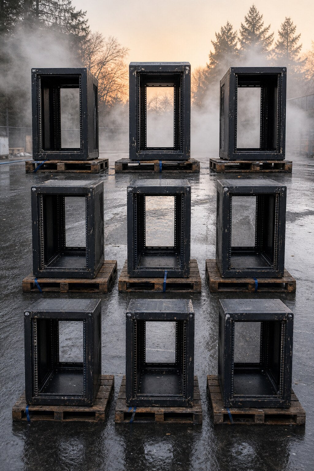The Racks in the Morning Lot