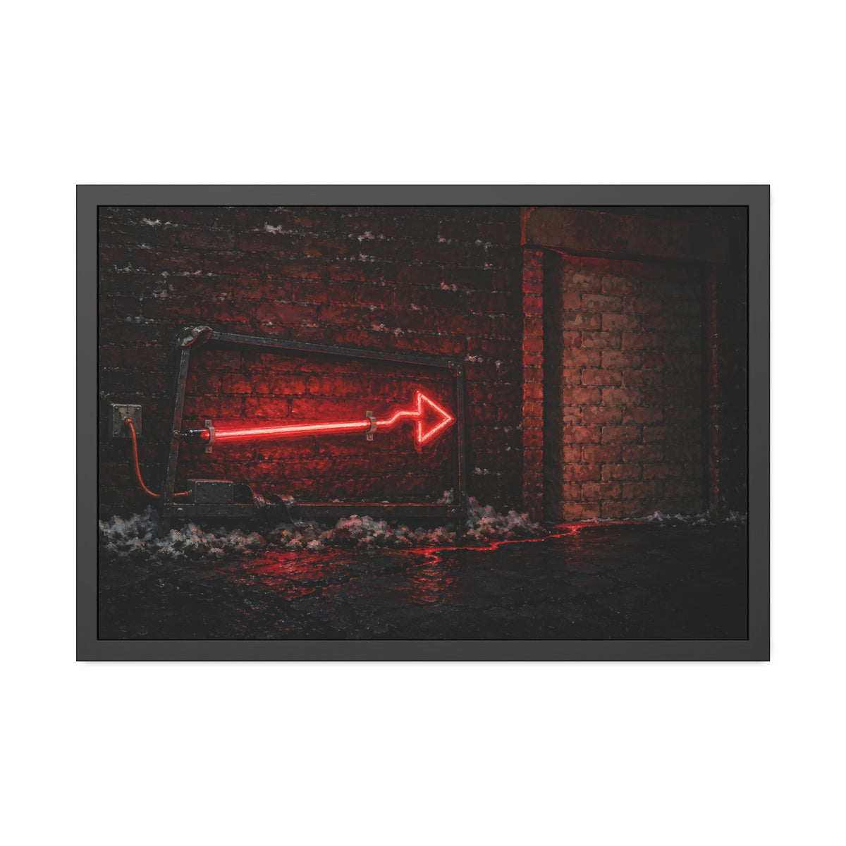 "The Thaw Running to the Doorway": A Garabaggio Framed Print
