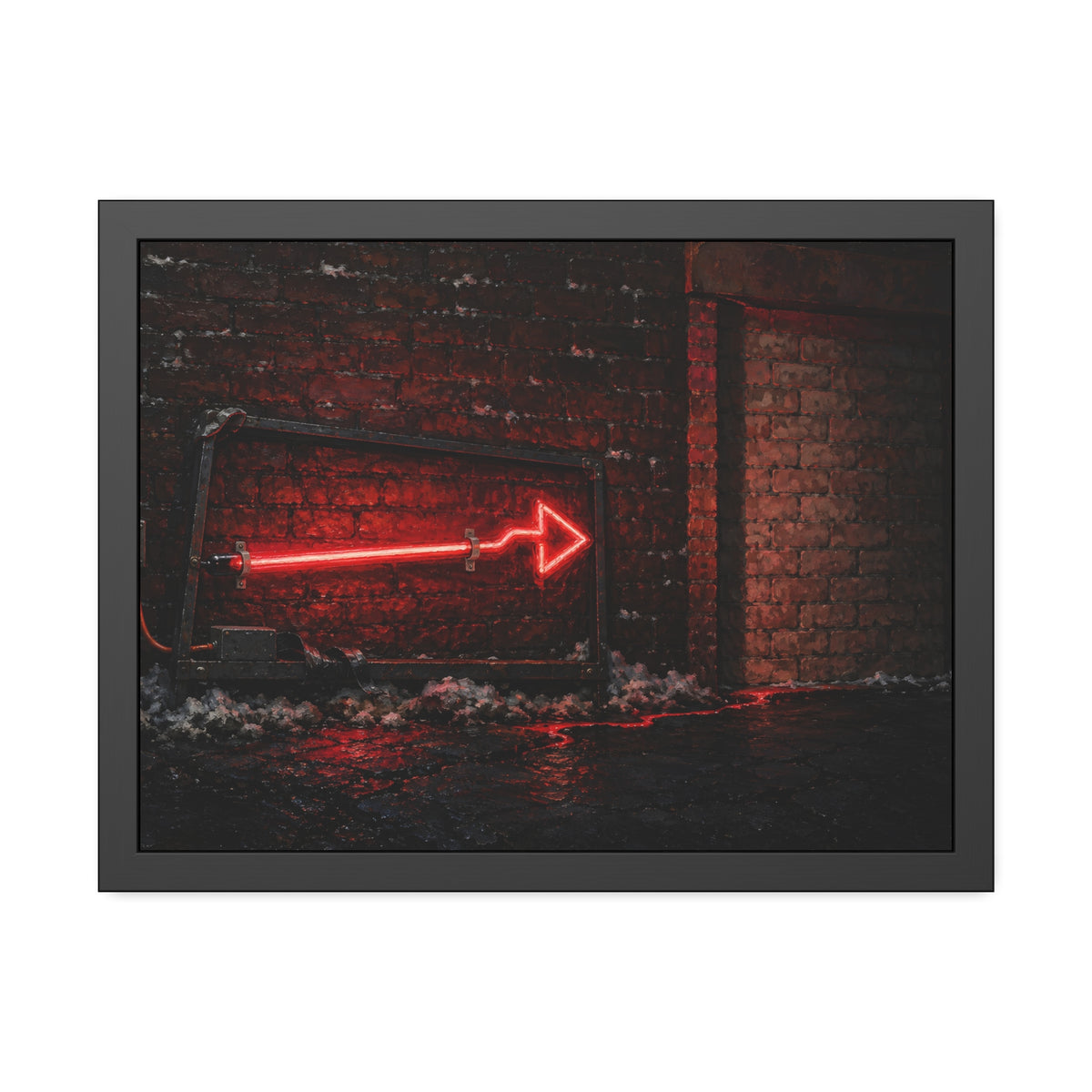 "The Thaw Running to the Doorway": A Garabaggio Framed Print
