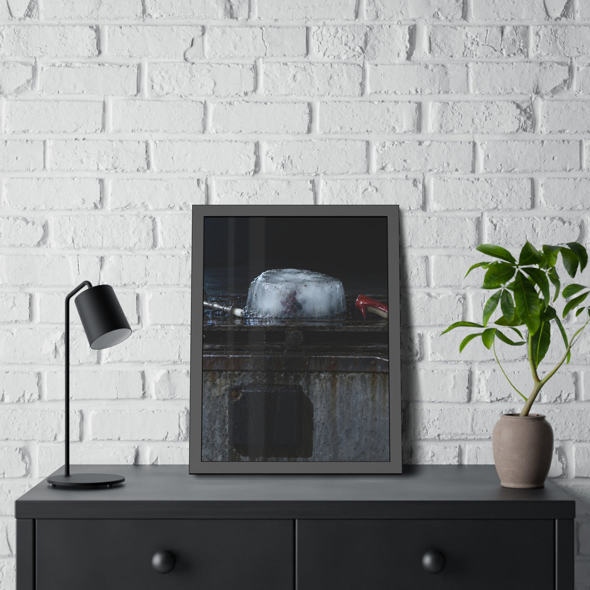 "The Shoe Stepped Out": A Garabaggio Framed Print