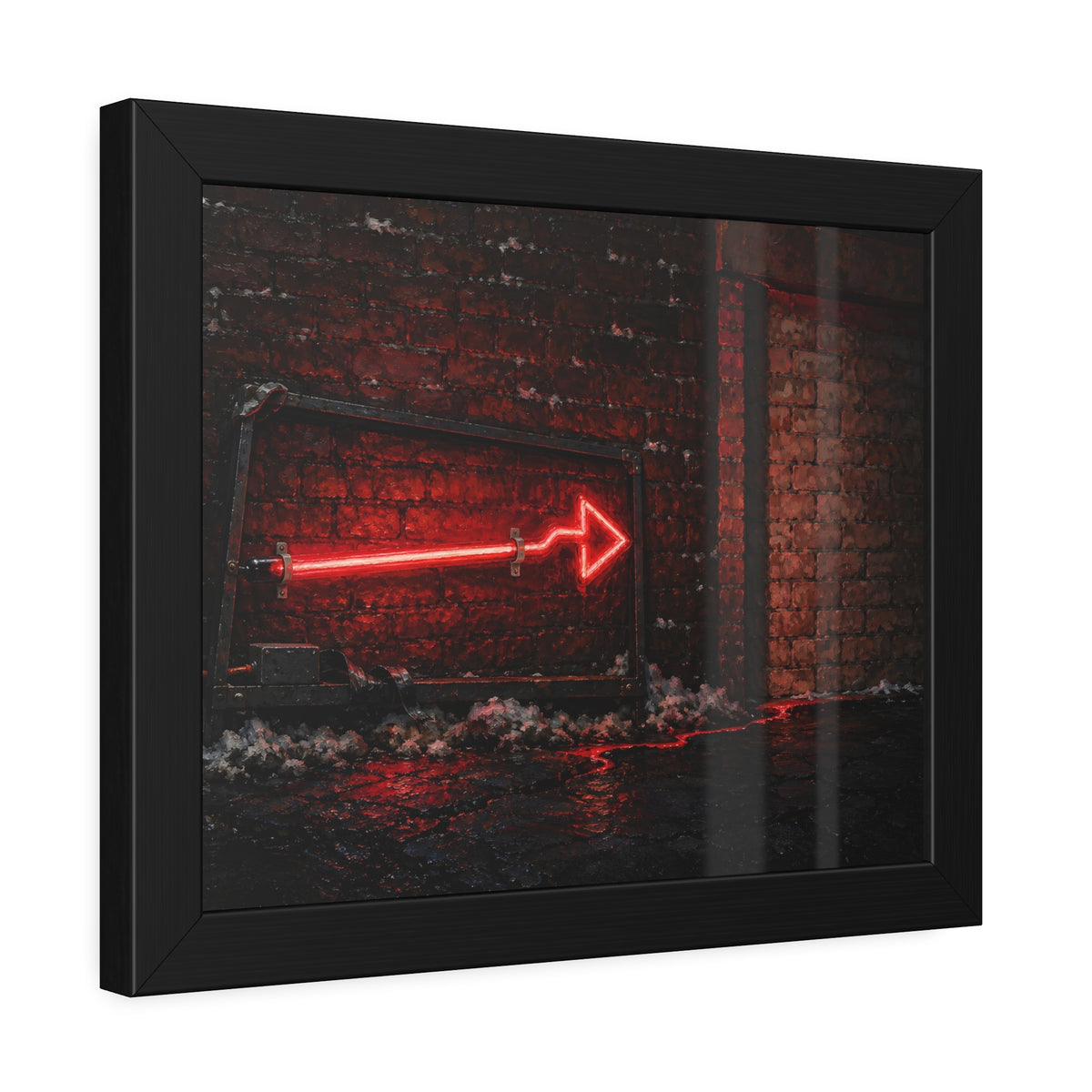 "The Thaw Running to the Doorway": A Garabaggio Framed Print