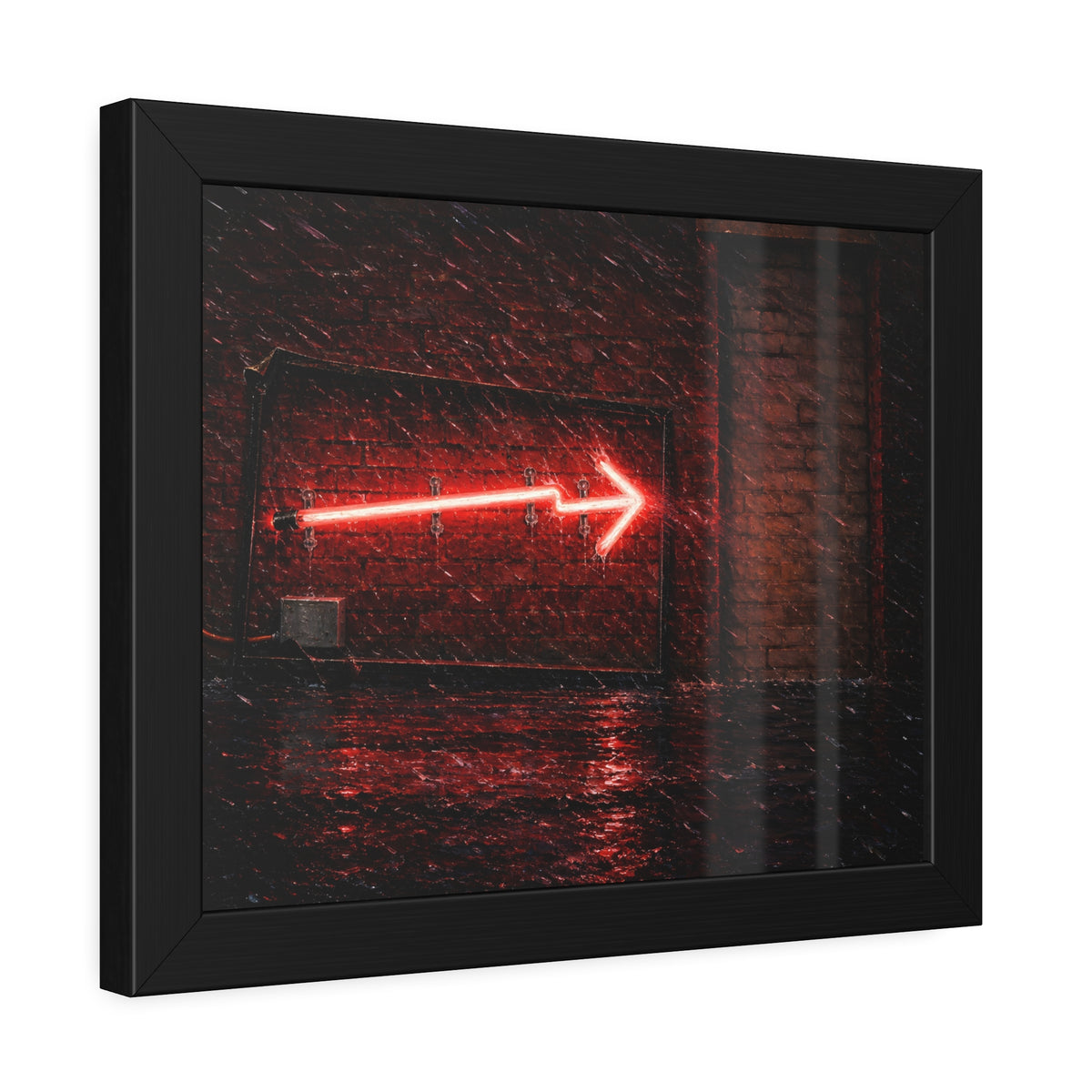 "The Rain Driven Sideways": A Garabaggio Framed Print