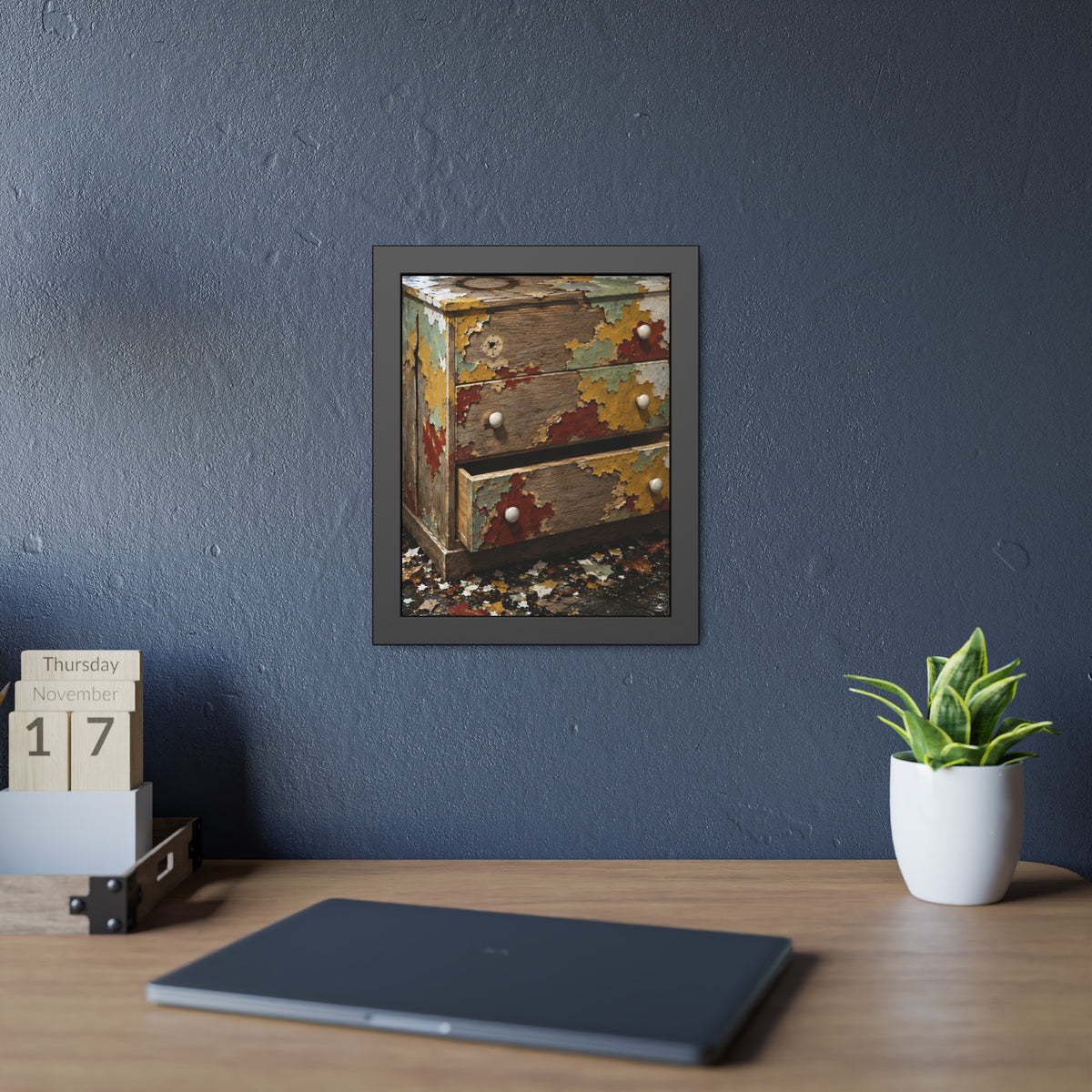 "Islands of Four Colours": A Garabaggio Framed Print