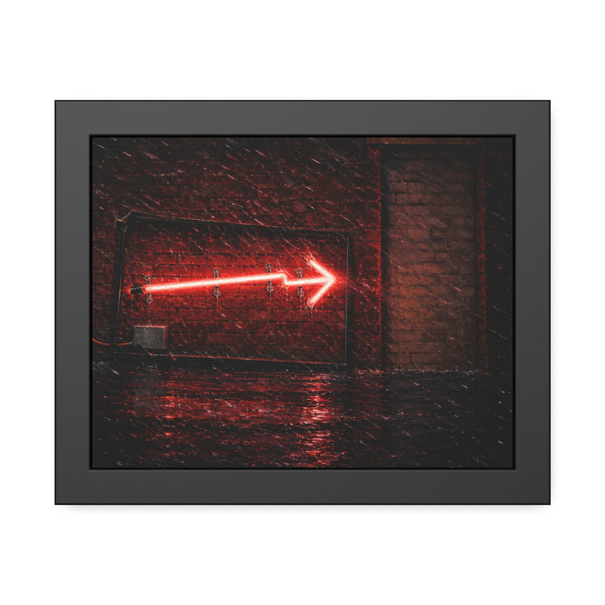 "The Rain Driven Sideways": A Garabaggio Framed Print