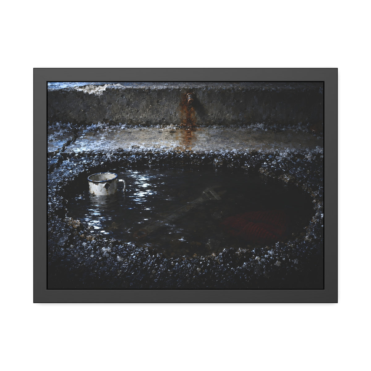 "The Meltwater": A Garabaggio Framed Print