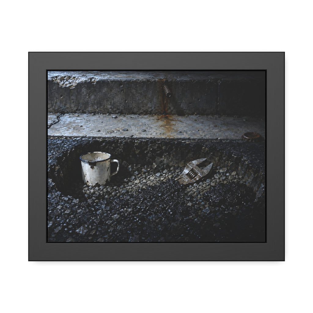 "The Wrench Coming Up": A Garabaggio Framed Print