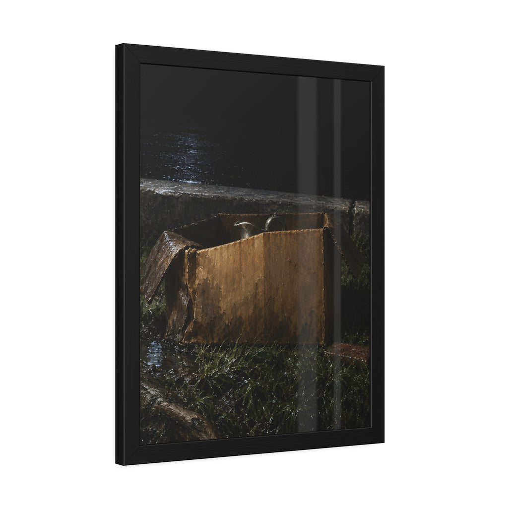 "The Corner in the Puddle": A Garabaggio Framed Print