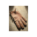 A cracked leather work glove lying on bright sunlit concrete. The Bleaching, Study of a Sun-Tired Glove by Garabaggio, fine art print, 12″ x 16″.