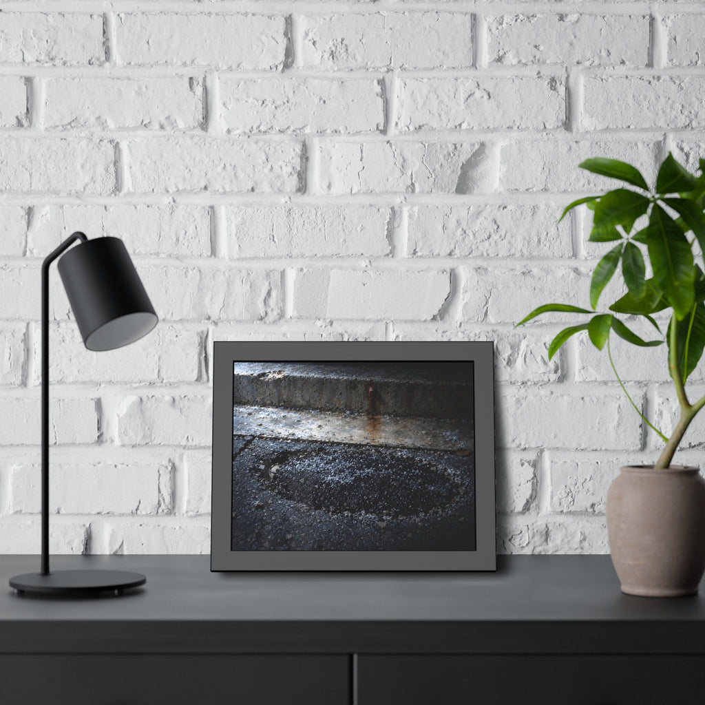 "The Rim at the Edge of the Patch": A Garabaggio Framed Print