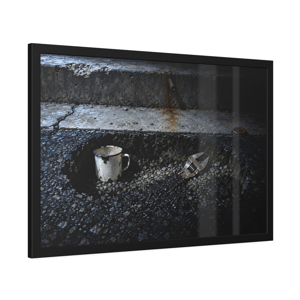 "The Wrench Coming Up": A Garabaggio Framed Print