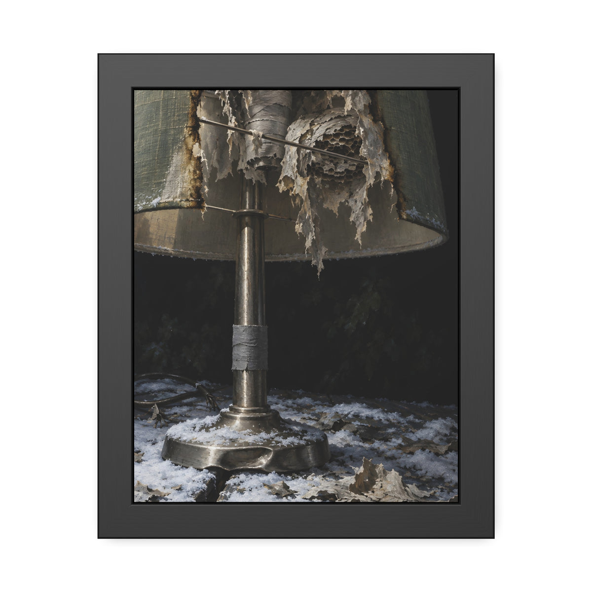 "Snow on the Shade": A Garabaggio Framed Print