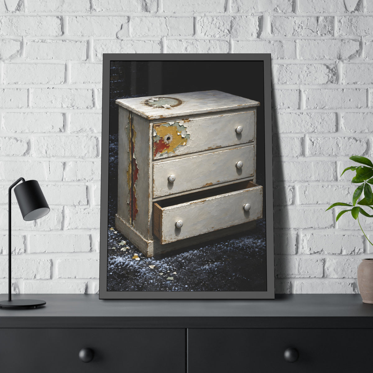 "The Side Split Opens": A Garabaggio Framed Print
