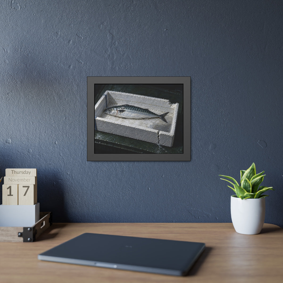 "The Film in the Low Corner": A Garabaggio Framed Print