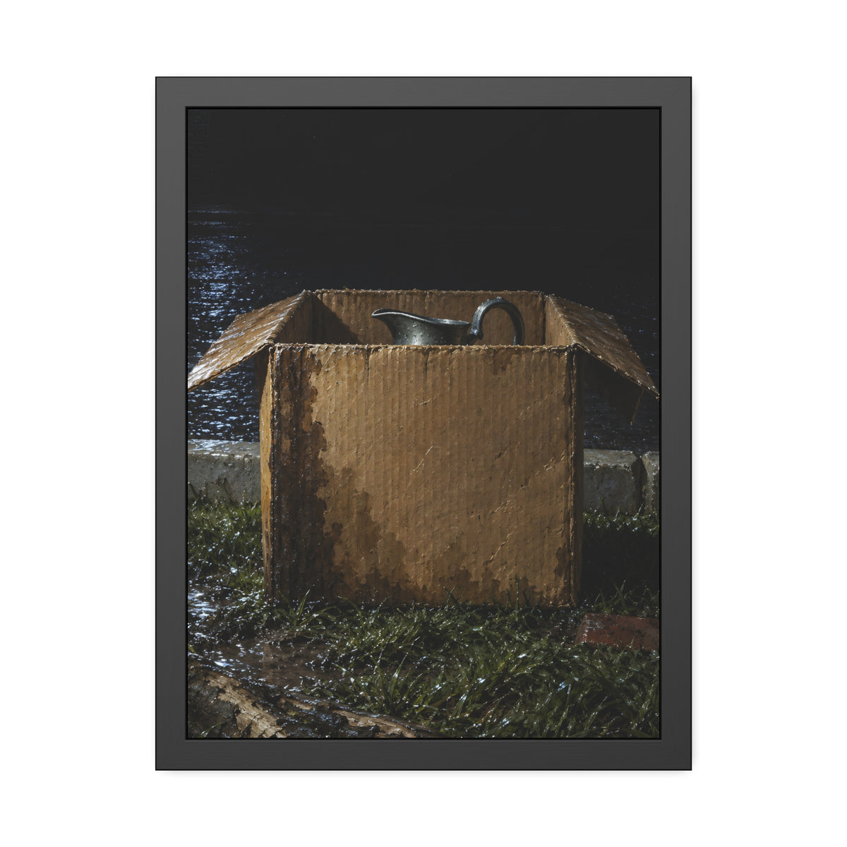 "The Lip Above the Flaps": A Garabaggio Framed Print