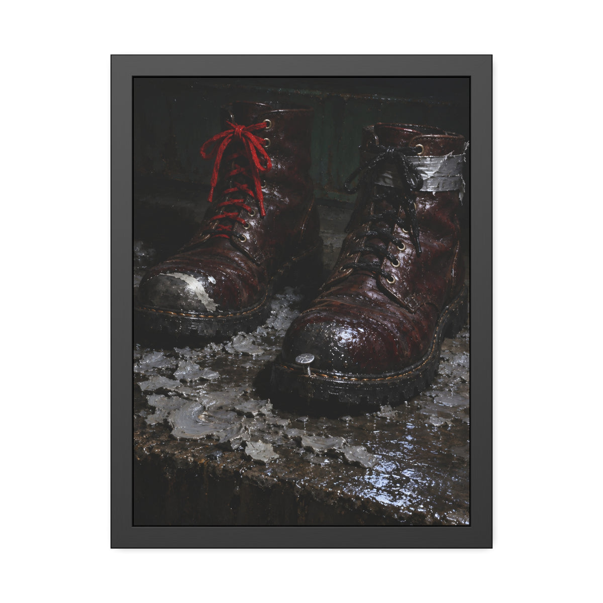 "The Wet Leather and the Paste": A Garabaggio Framed Print