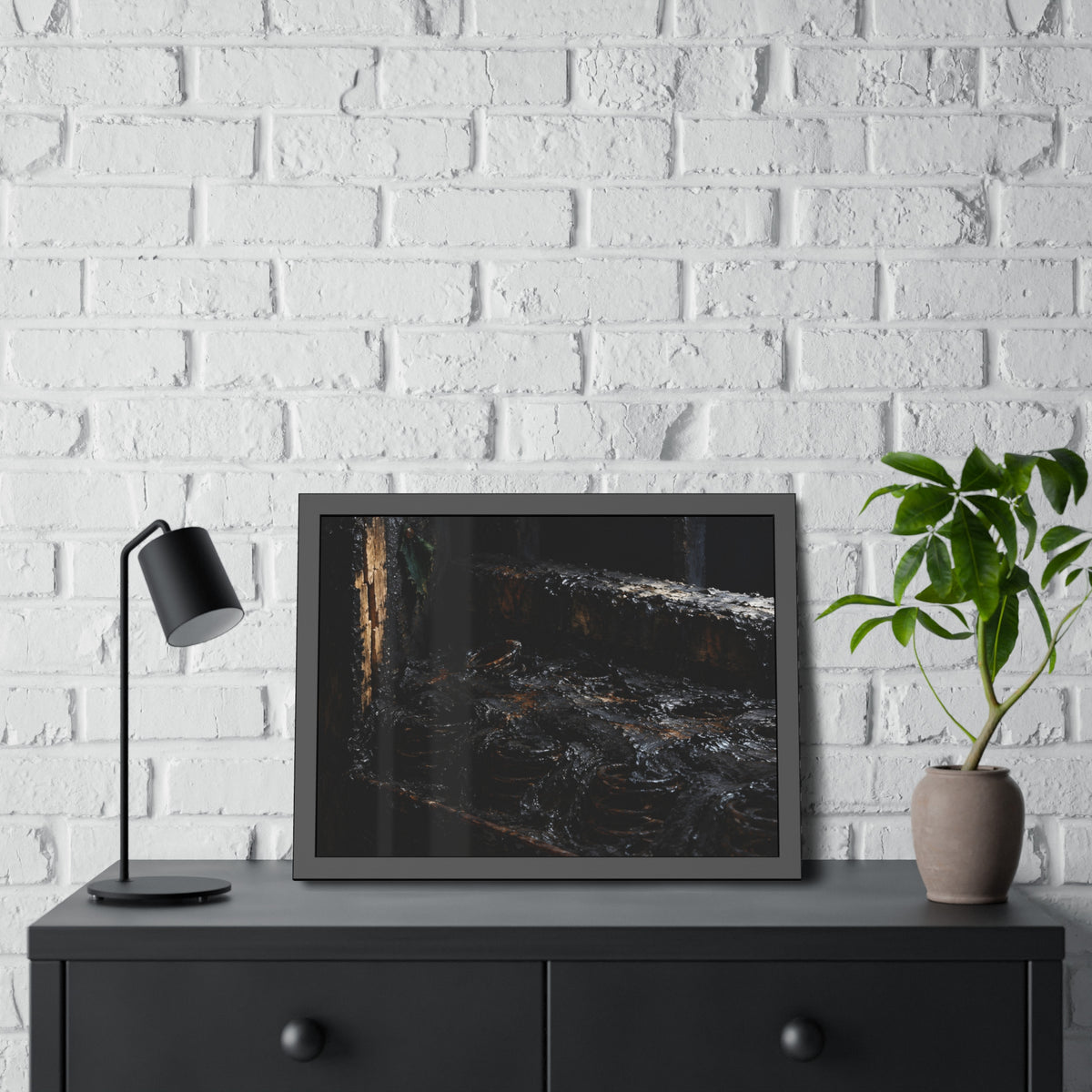 "The Black Crust": A Garabaggio Framed Print