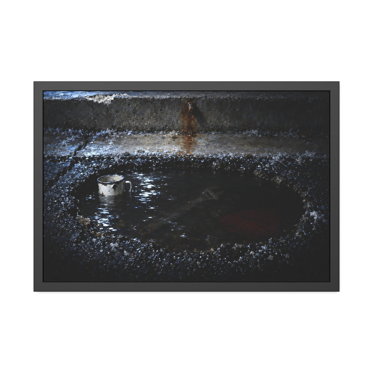 "The Meltwater": A Garabaggio Framed Print