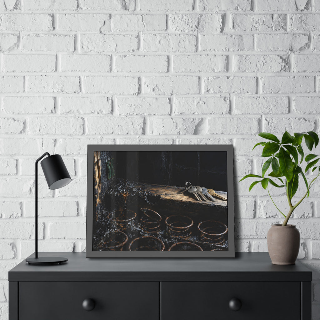 "The Keys on the Rail": A Garabaggio Framed Print