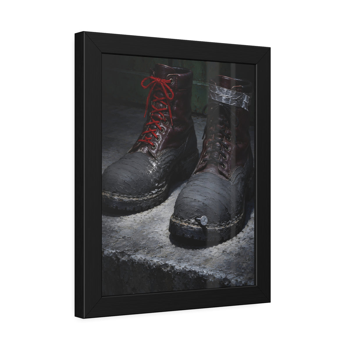 "The Toe Caps Going Matte": A Garabaggio Framed Print