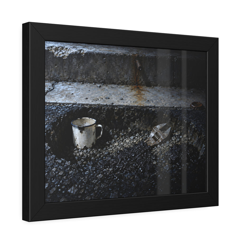 "The Wrench Coming Up": A Garabaggio Framed Print