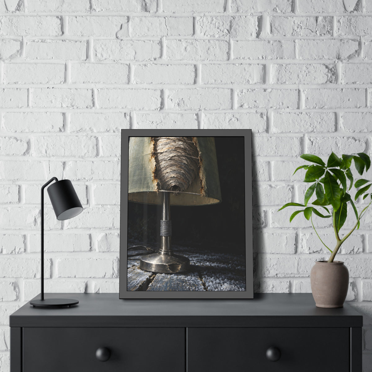 "The Paper Globe in the Shade": A Garabaggio Framed Print