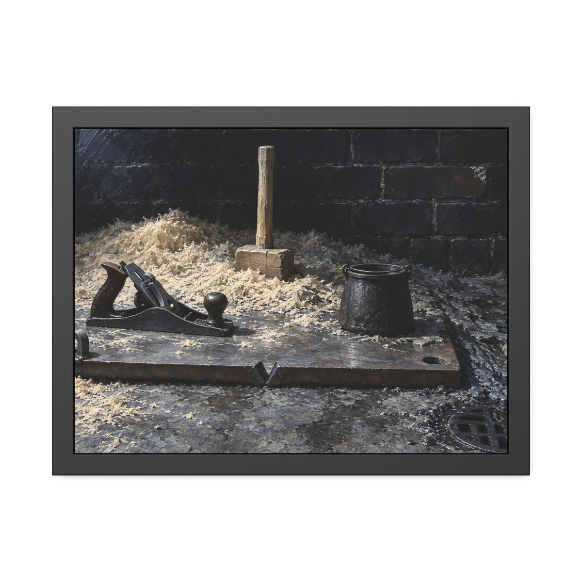 "The Plane Clear to the Plate": A Garabaggio Framed Print