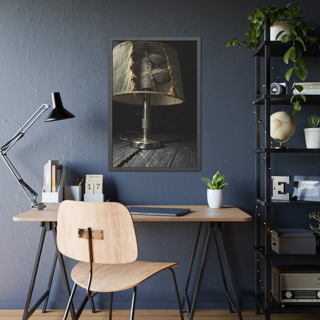 "The Two Grey Plates": A Garabaggio Framed Print