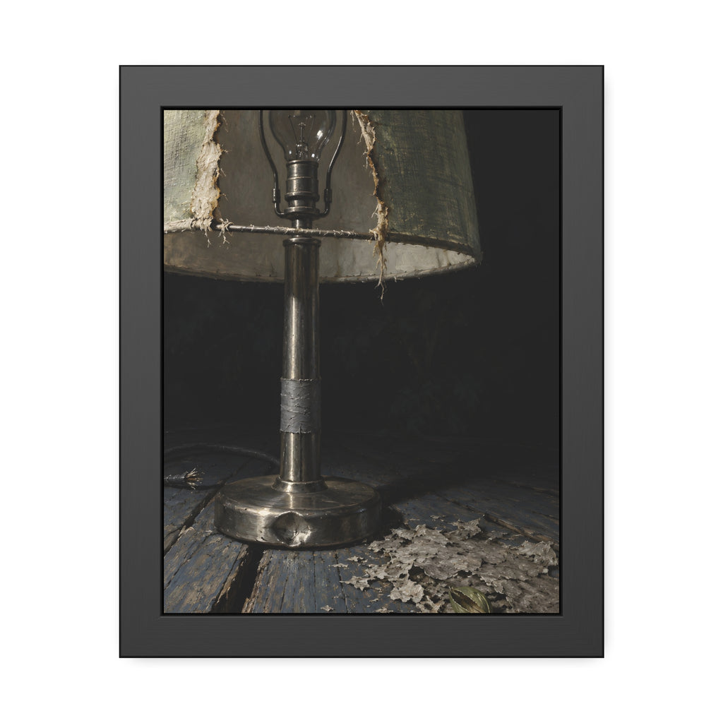 "The Bare Bulb": A Garabaggio Framed Print