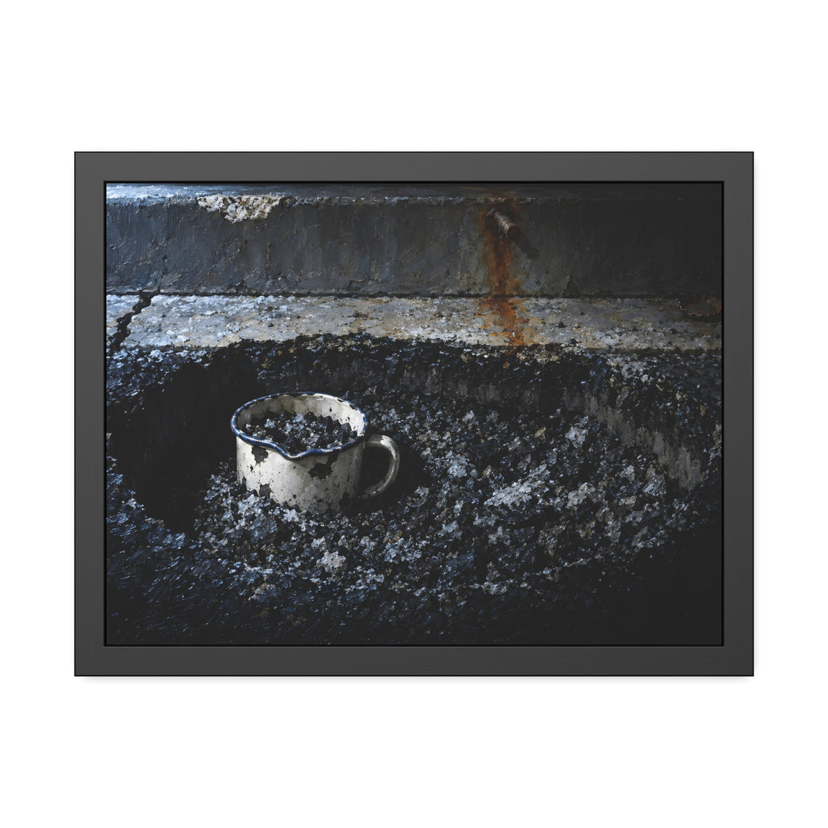 "The Mug Full of Gravel": A Garabaggio Framed Print