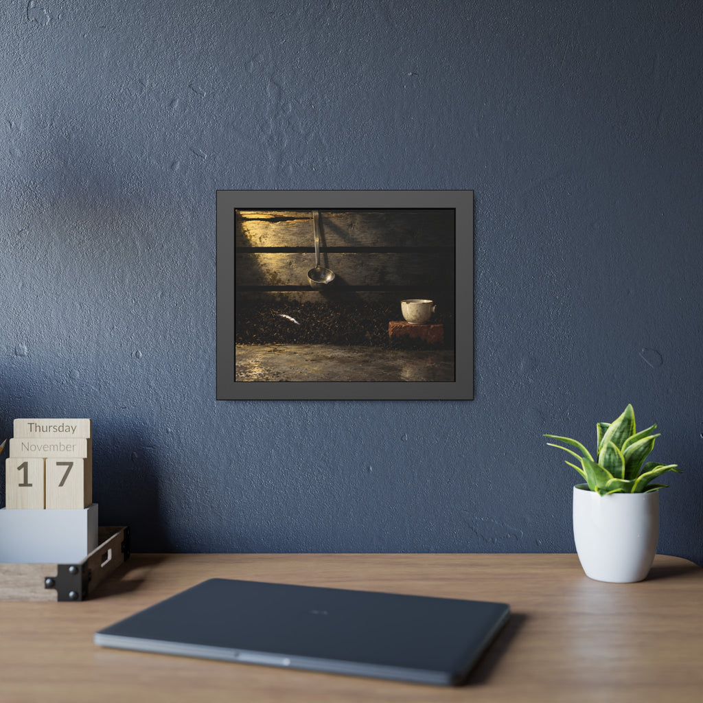 "The Oyster's Edge": A Garabaggio Framed Print