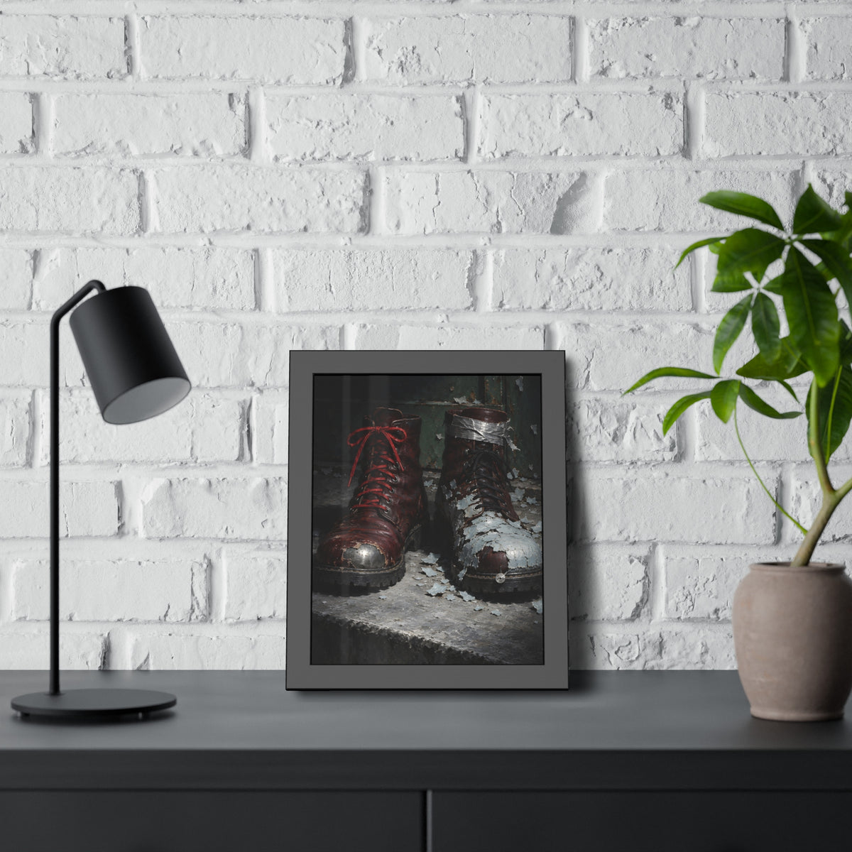"The Bare Steel Crescent": A Garabaggio Framed Print