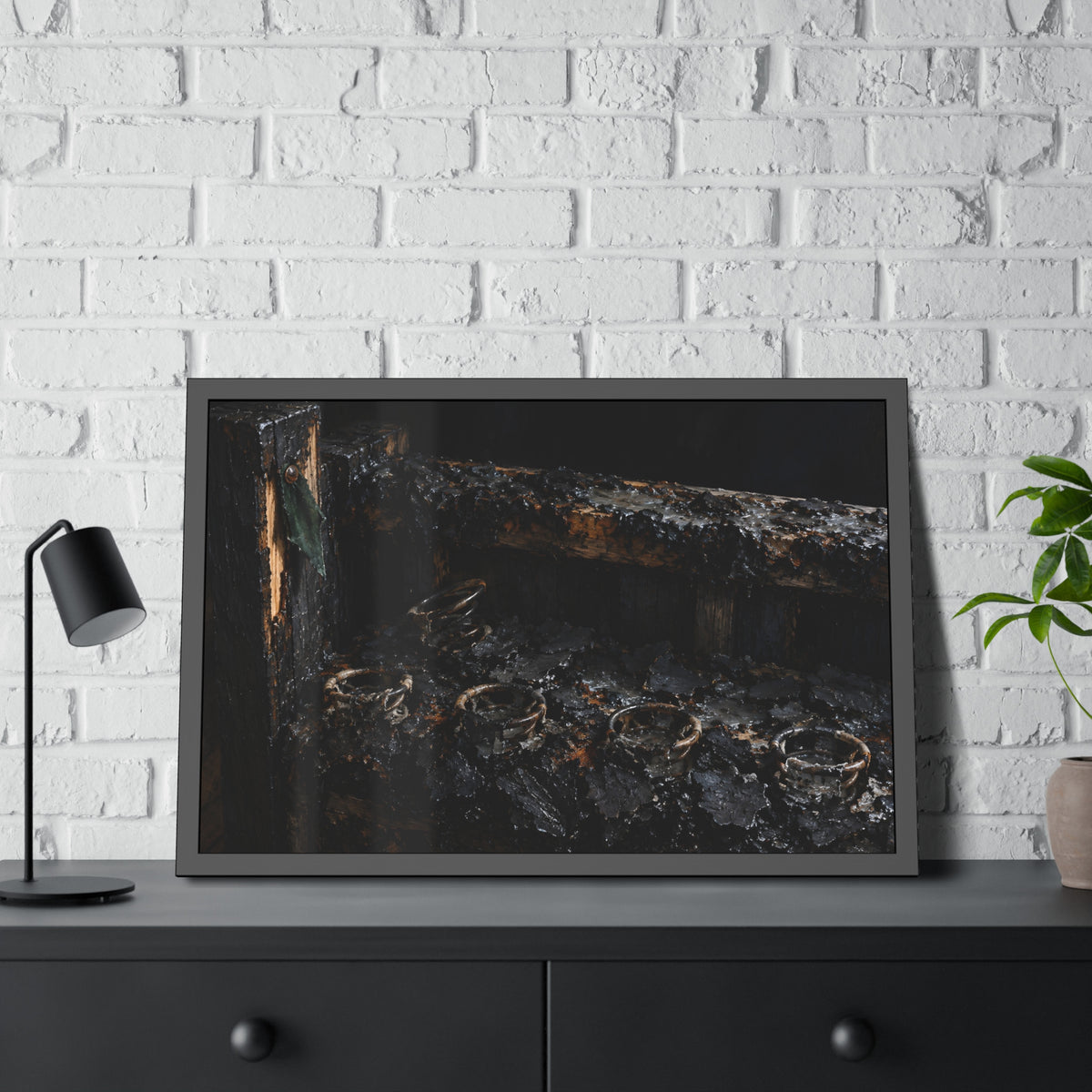 "The Crust Breaking on the Coils": A Garabaggio Framed Print
