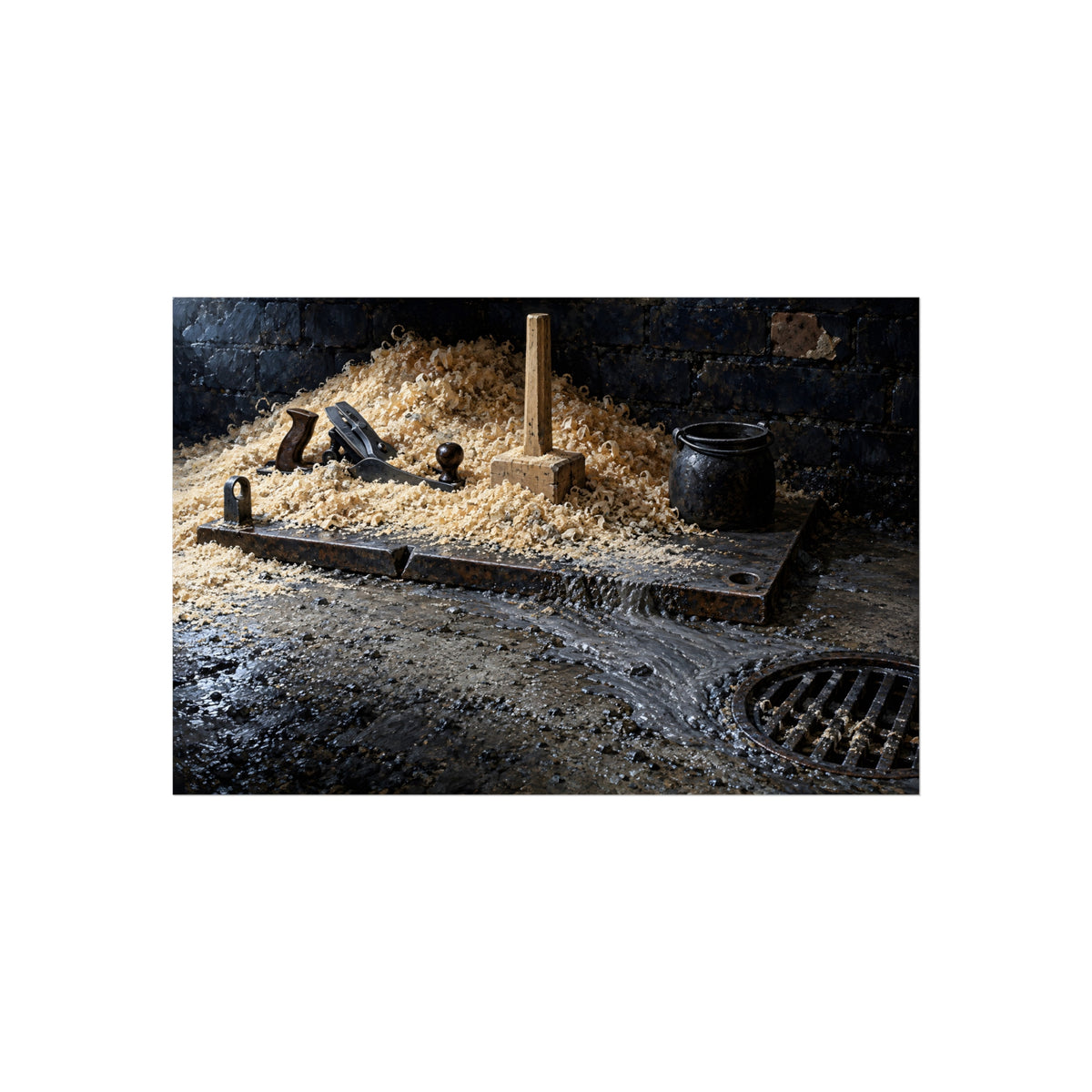 "The Fan at the Drain": A Garabaggio Fine Art Print