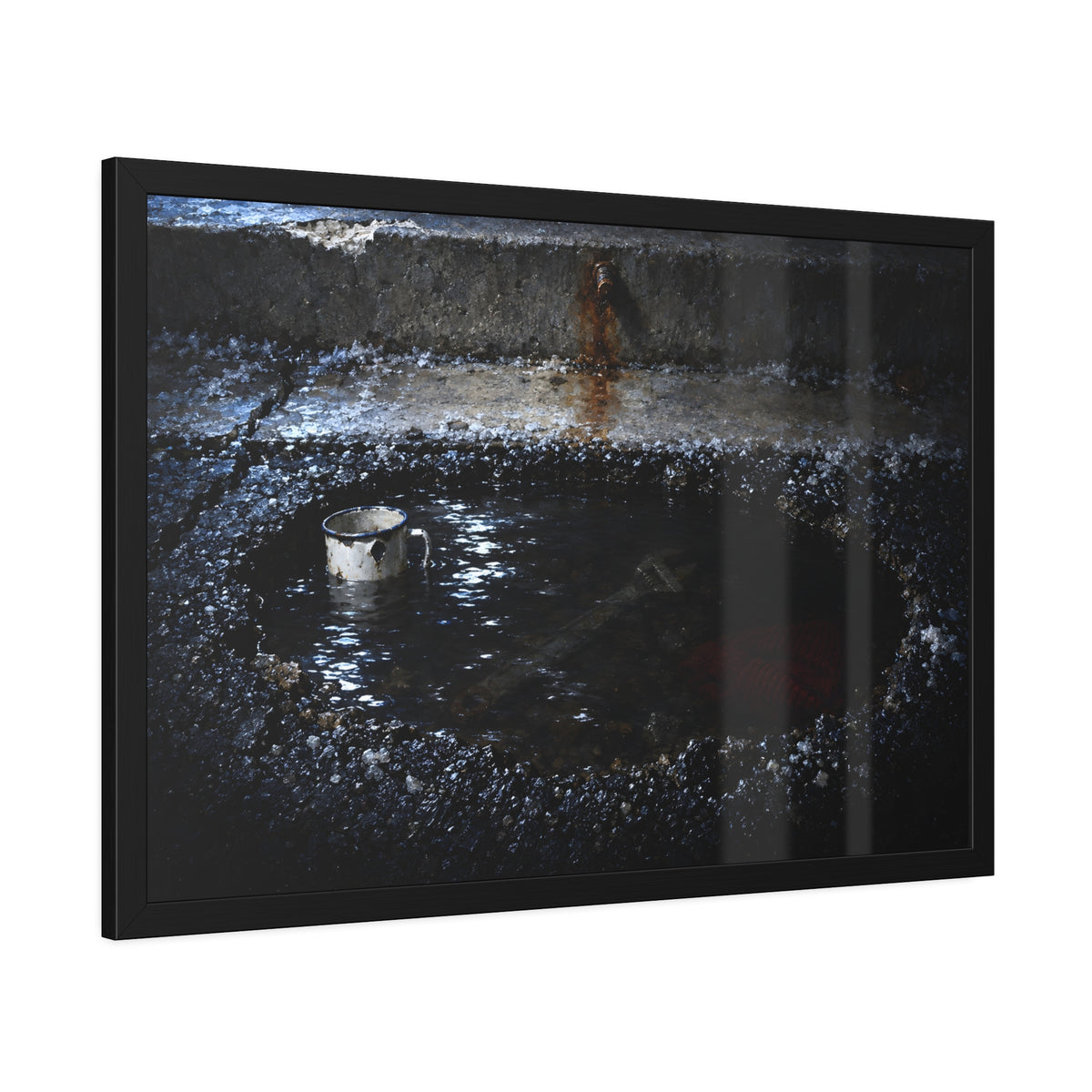 "The Meltwater": A Garabaggio Framed Print