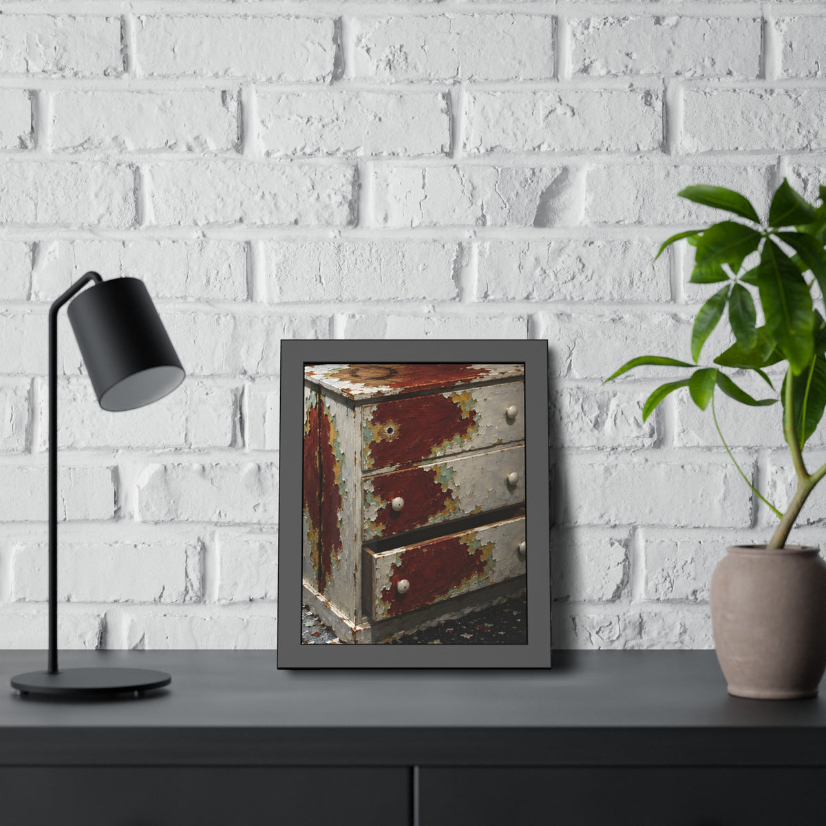 "The Brick Red Under Everything": A Garabaggio Framed Print