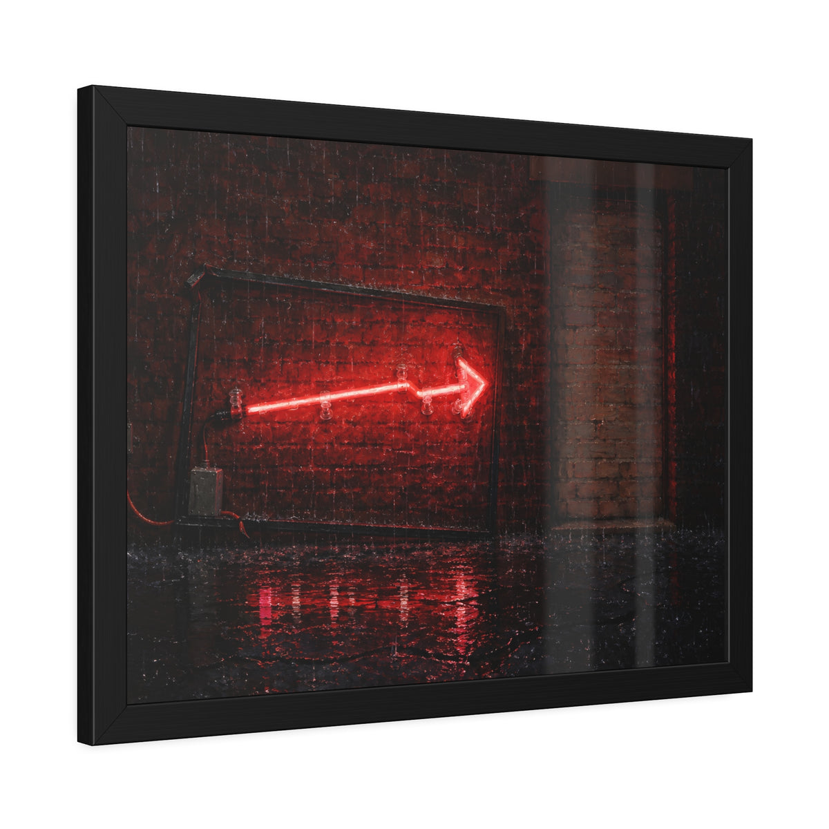 "The Downpour": A Garabaggio Framed Print