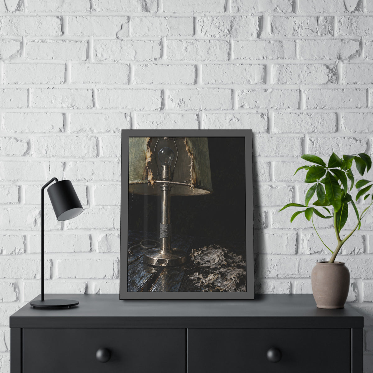 "The Stalk Under the Finial": A Garabaggio Framed Print