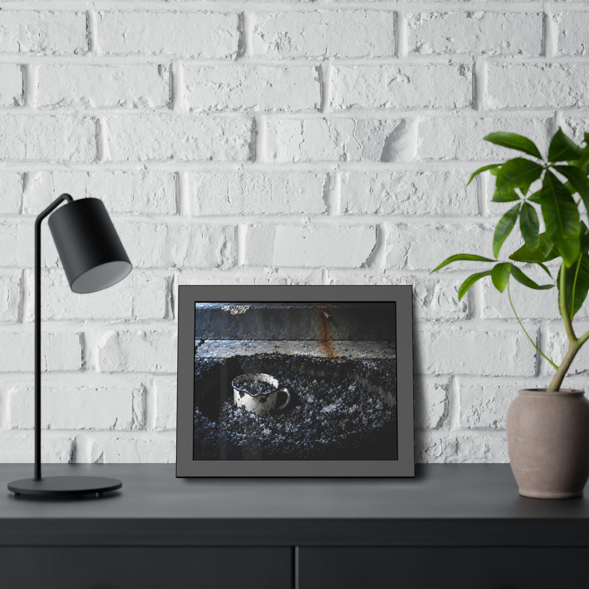 "The Mug Full of Gravel": A Garabaggio Framed Print