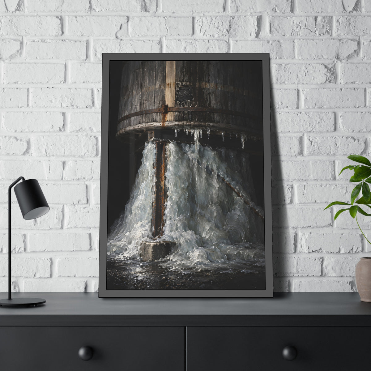 "The Pedestal of Ice": A Garabaggio Framed Print