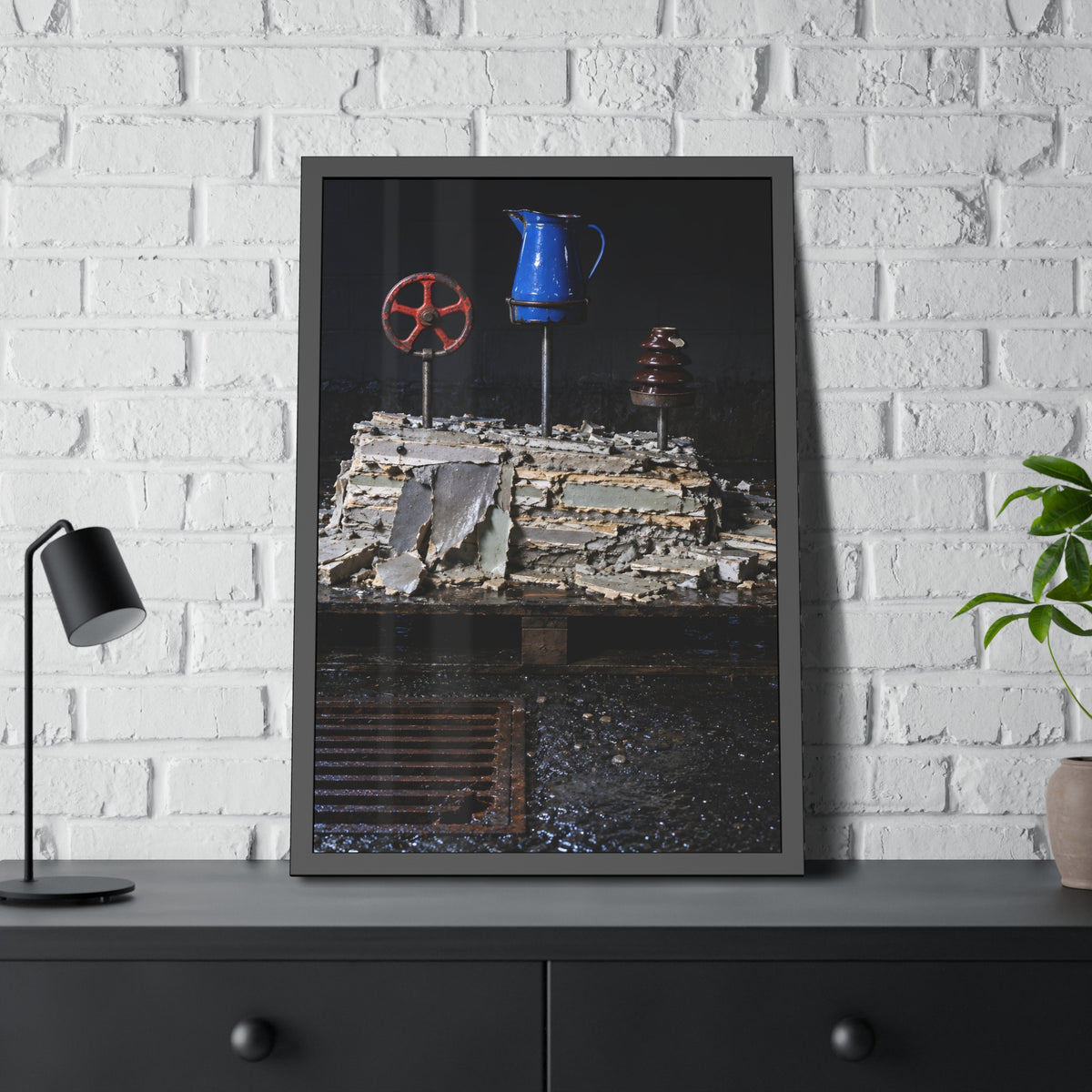 "What the Block Gave Back": A Garabaggio Framed Print
