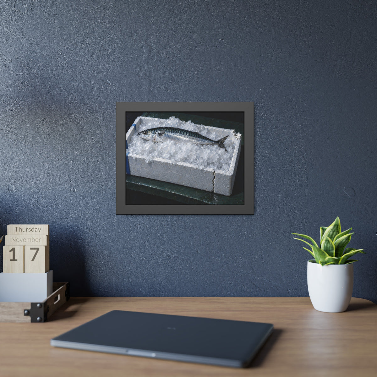 "The Ice Above the Rim": A Garabaggio Framed Print