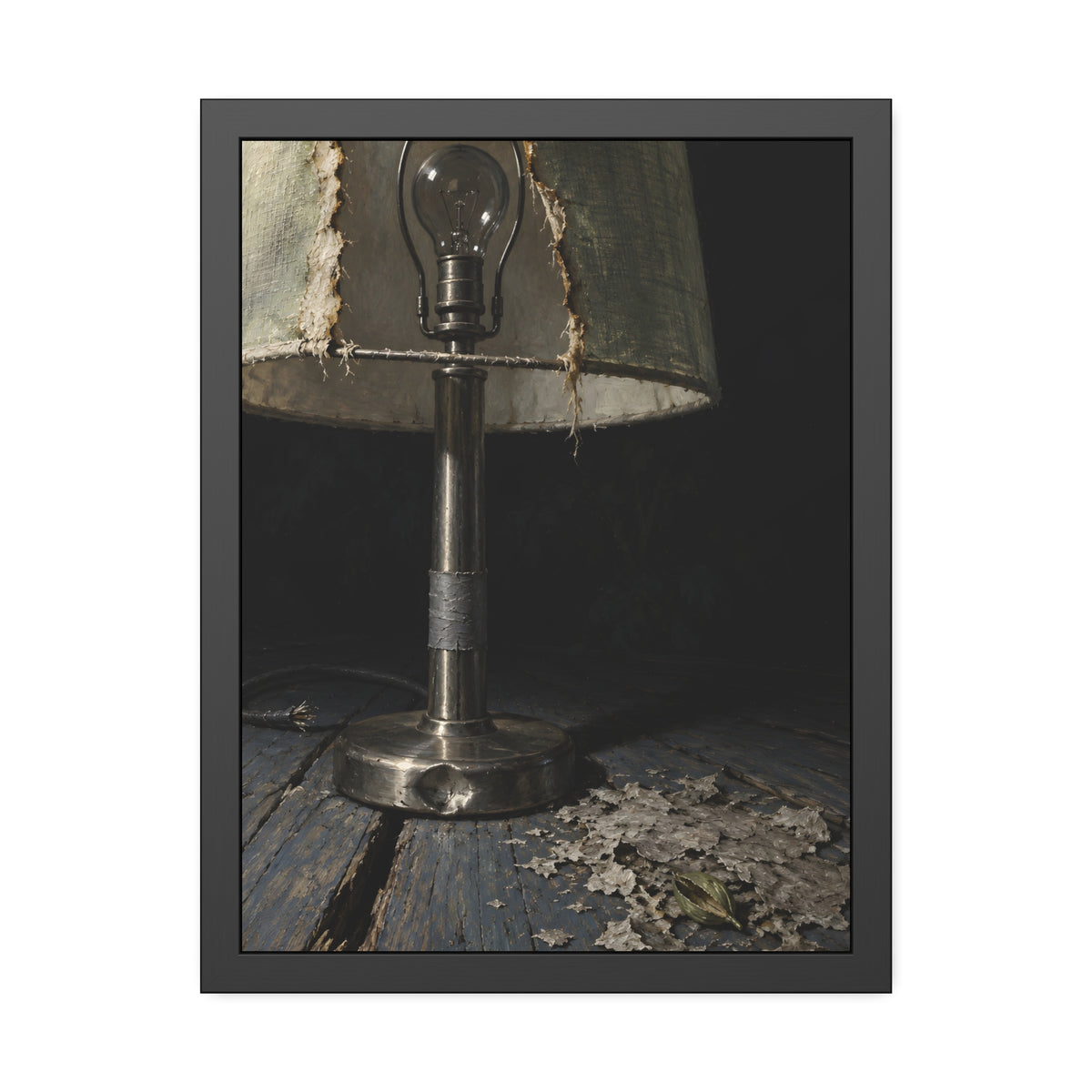 "The Bare Bulb": A Garabaggio Framed Print