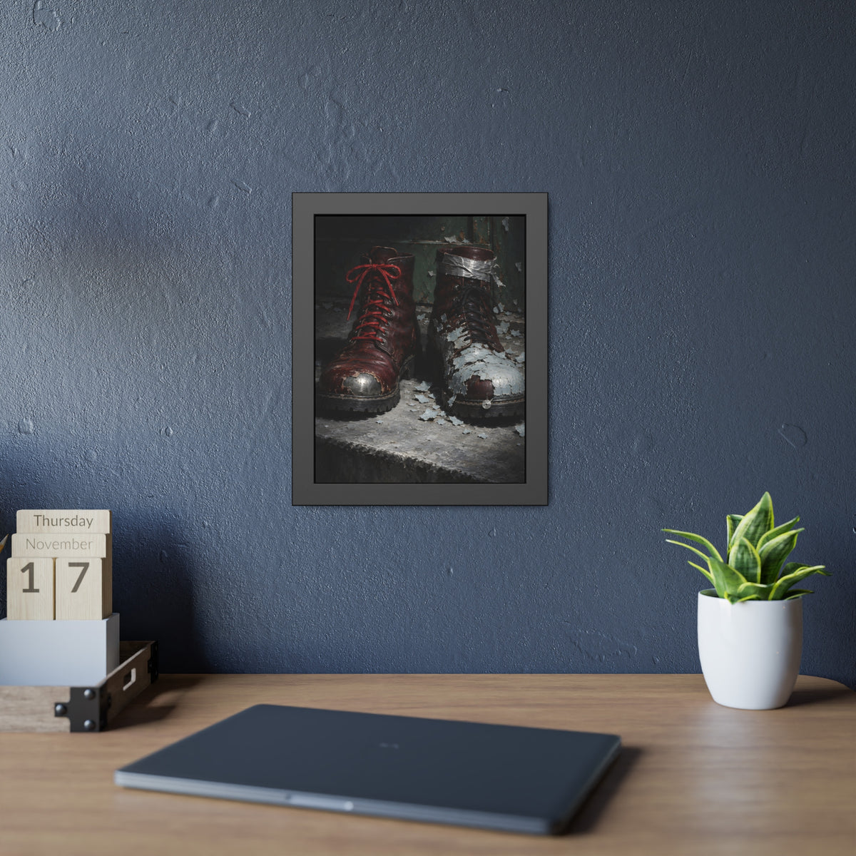 "The Bare Steel Crescent": A Garabaggio Framed Print