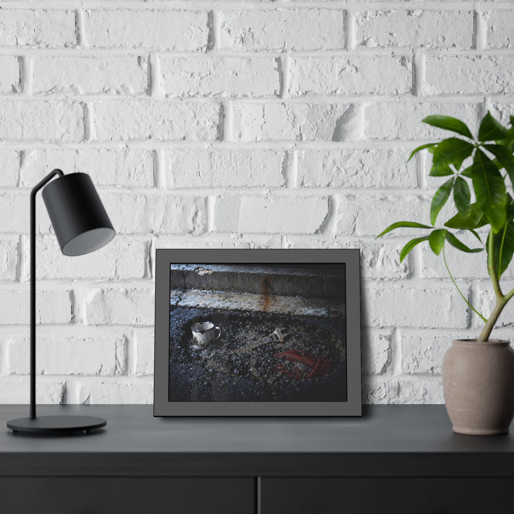 "The Red Wool in the Gravel": A Garabaggio Framed Print