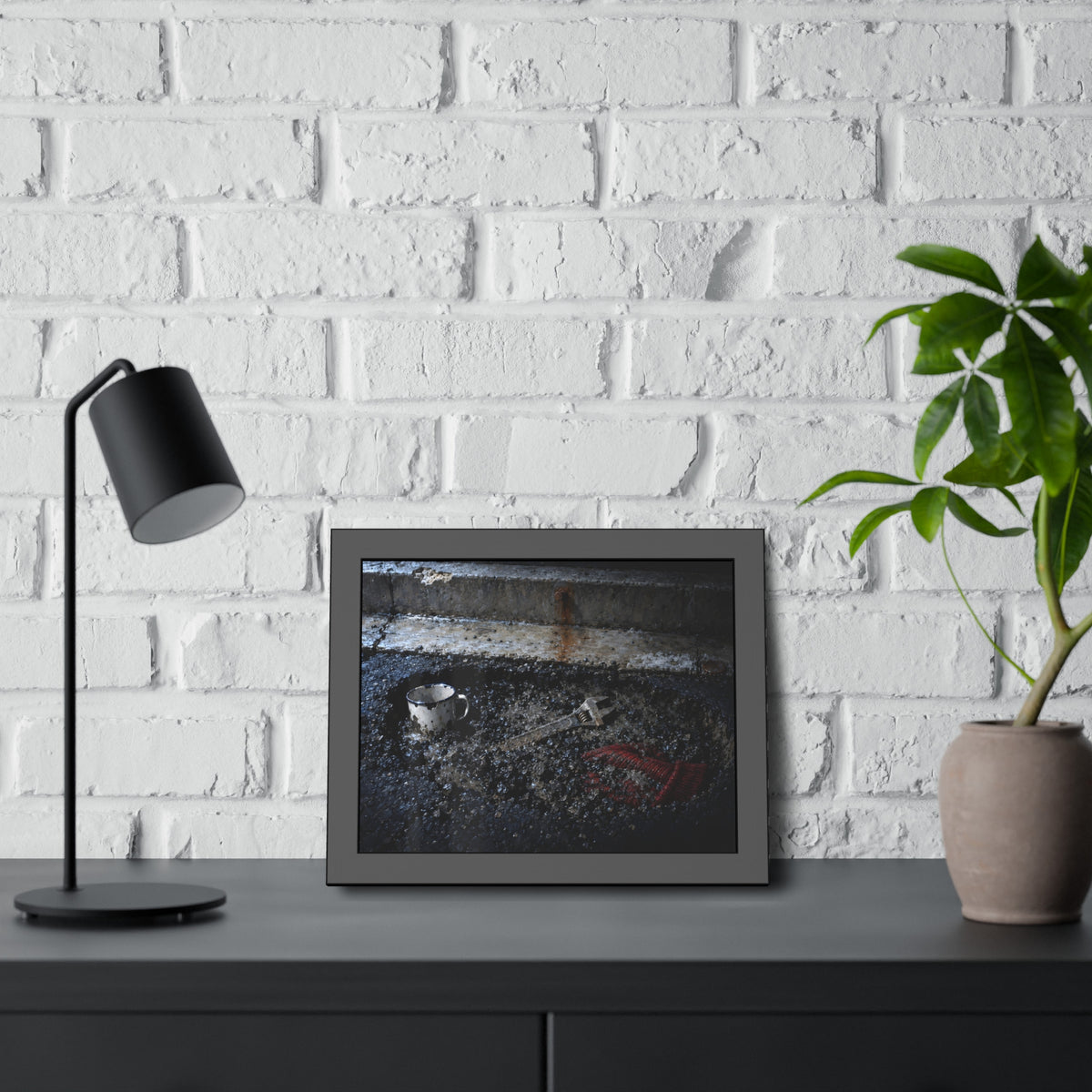 "The Red Wool in the Gravel": A Garabaggio Framed Print