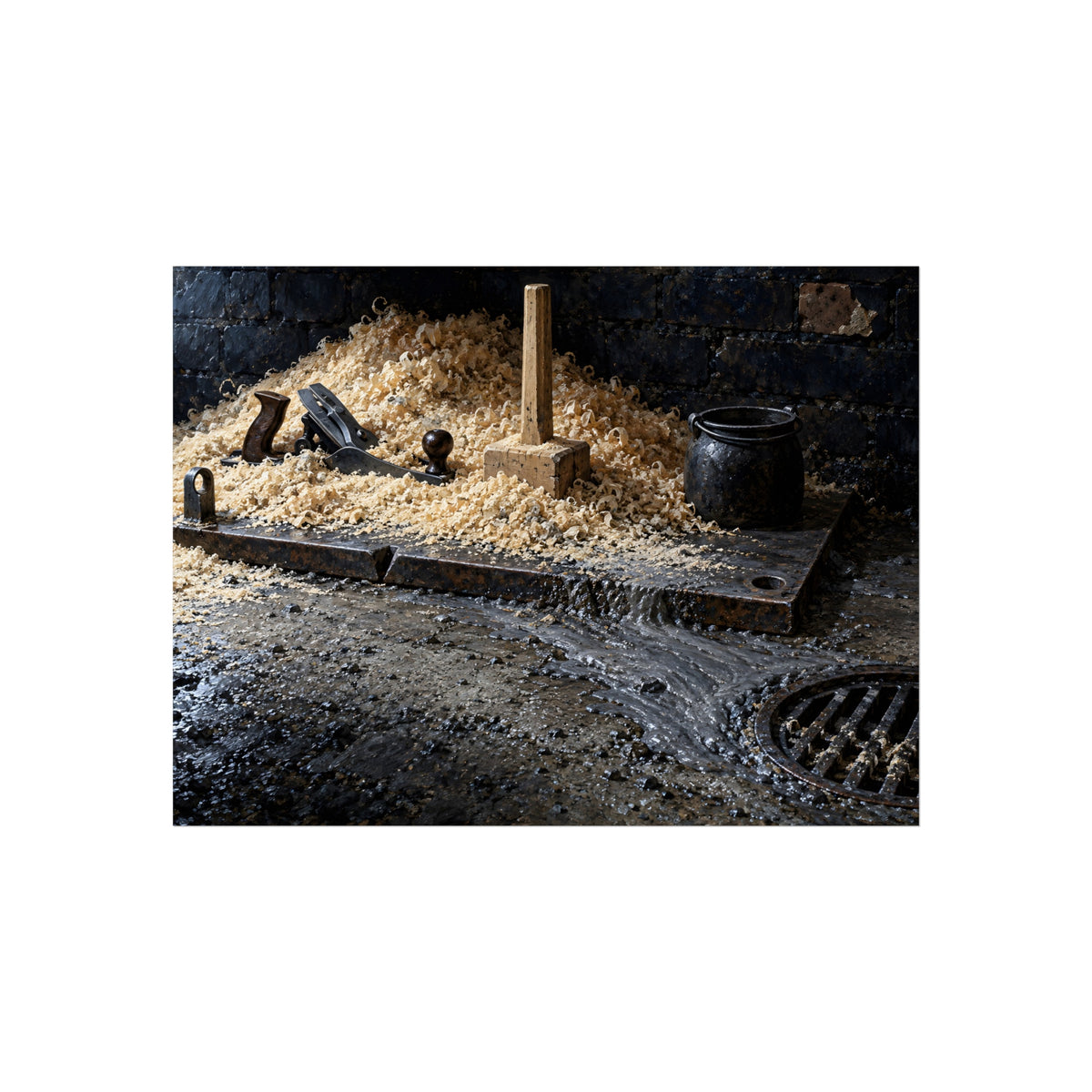 "The Fan at the Drain": A Garabaggio Fine Art Print