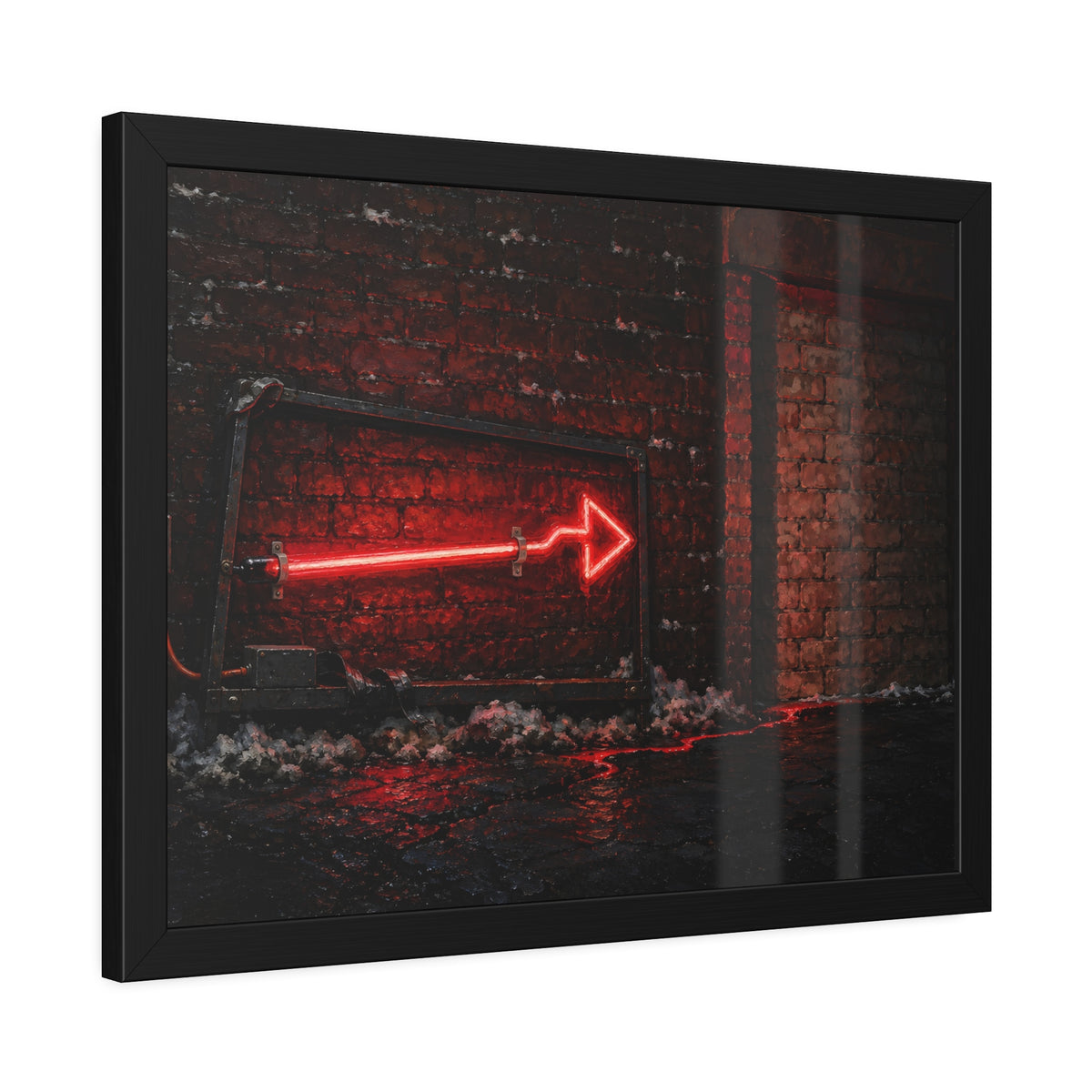 "The Thaw Running to the Doorway": A Garabaggio Framed Print