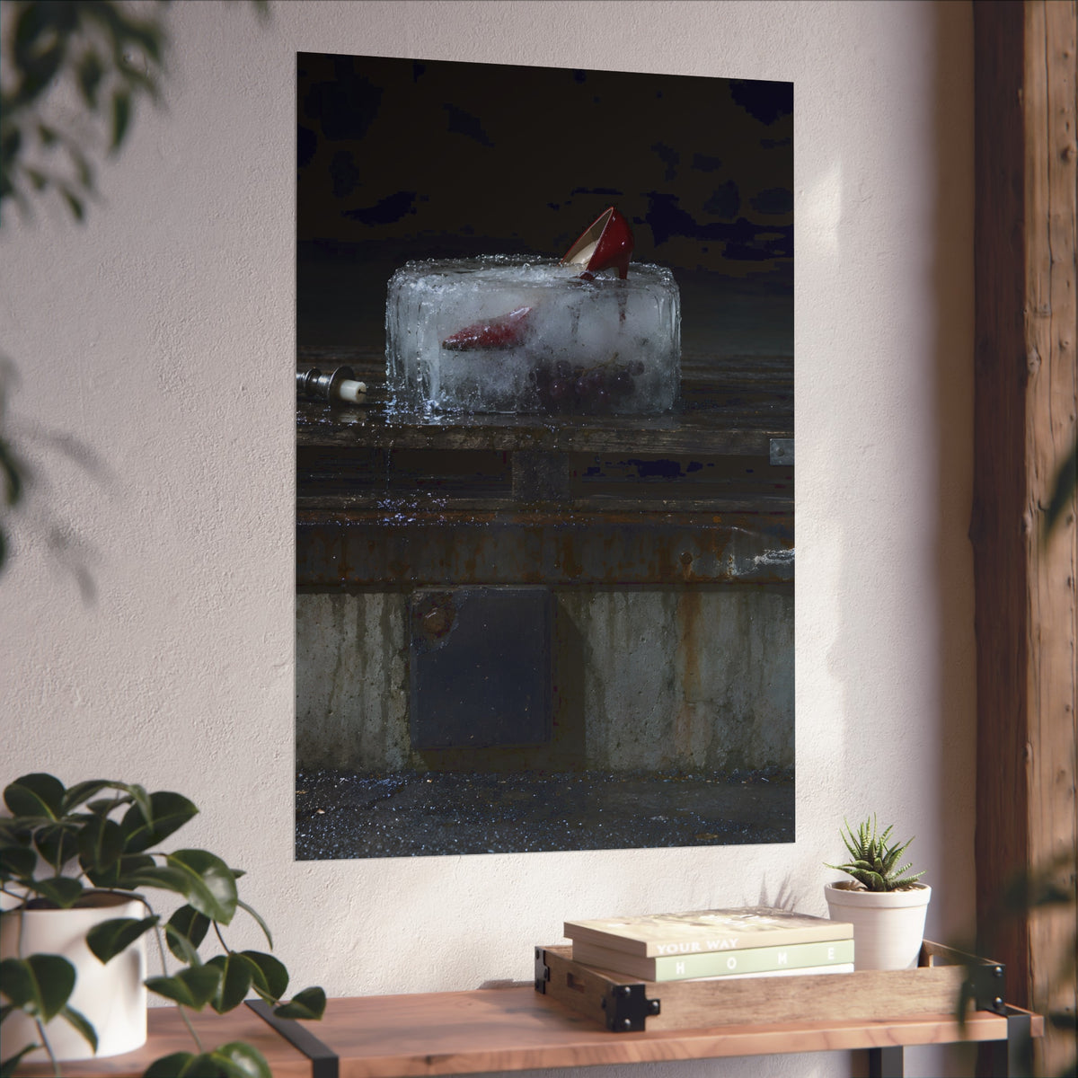 "The Red Heel Standing Out": A Garabaggio Fine Art Print