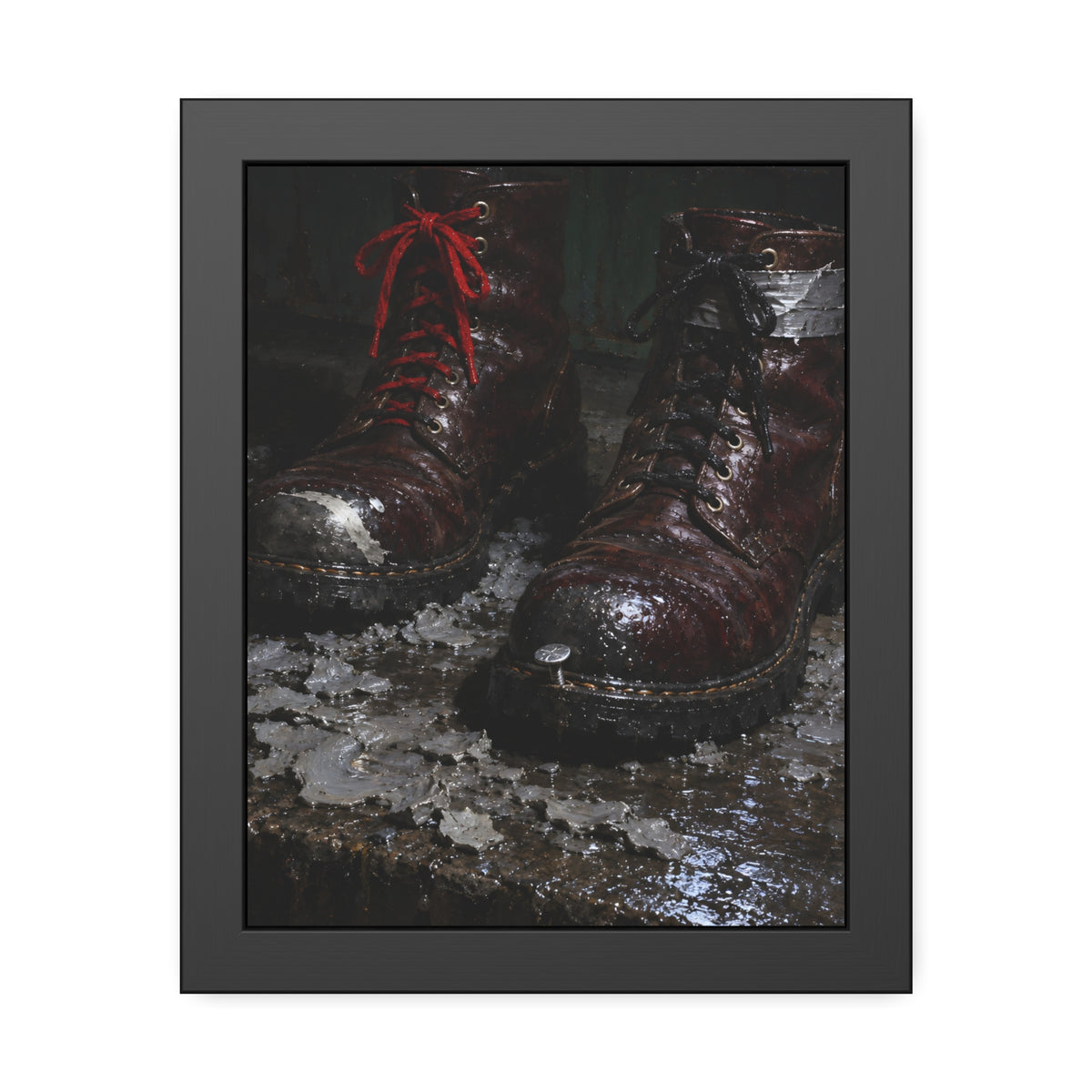 "The Wet Leather and the Paste": A Garabaggio Framed Print